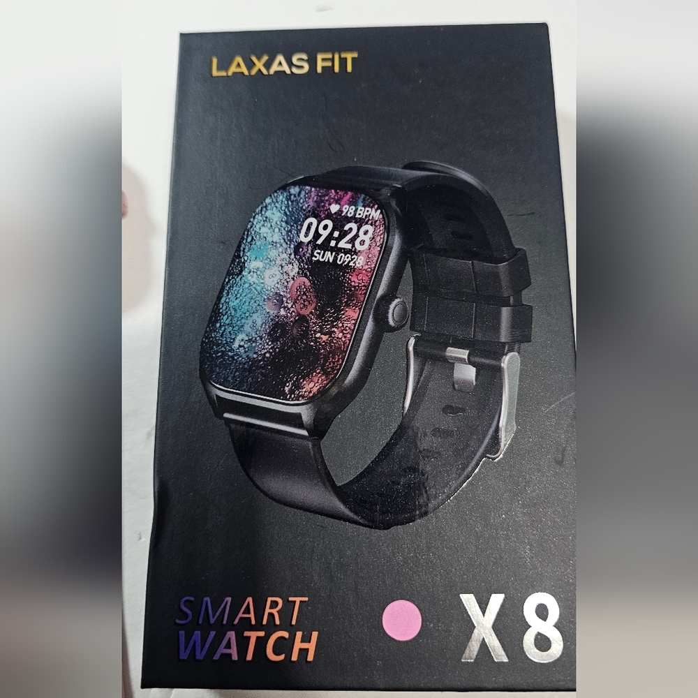 NIB X8 Black Smartwatch with Color Touchscreen NIB Apple Or Android